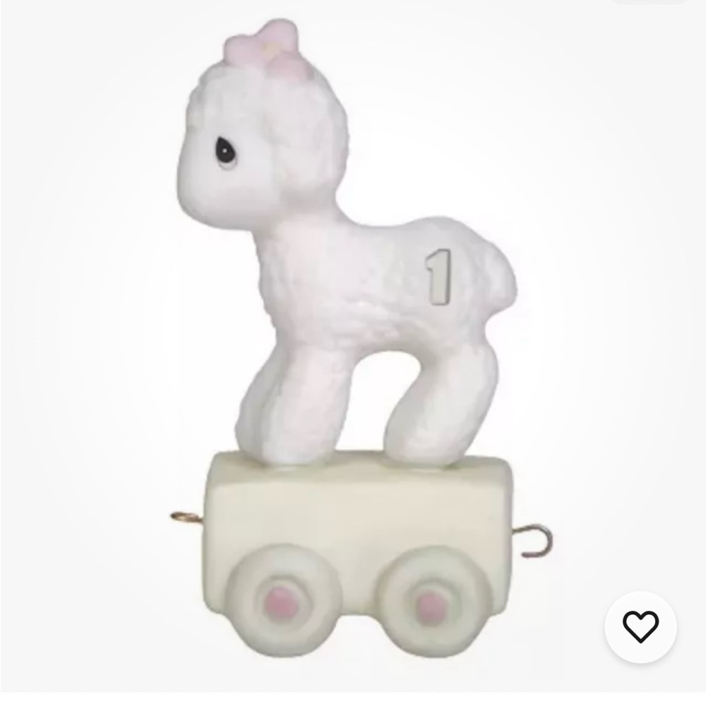 ENESCO PRECIOUS MOMENTS "HAPPY #1 BIRTHDAY LITTLE LAMB" 15946 Birthday Train